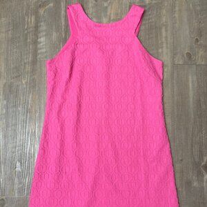Lilly Pulitzer Pink Mango Retro Shift Spring Summer Dress Large
